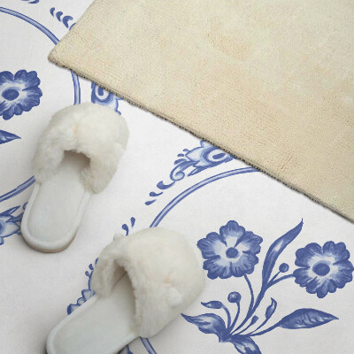 Zelfklevend wandpaneel Bloemenmotief in een cirkel