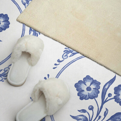 Zelfklevend wandpaneel Bloemenmotief in een cirkel