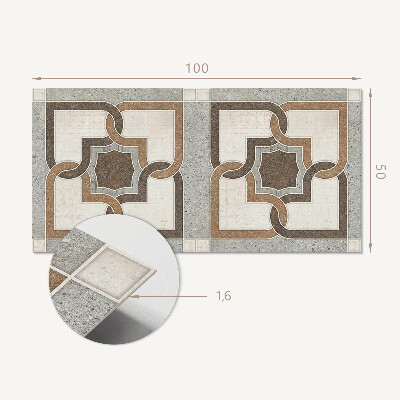 Vinyl wandpaneel Tegelpatroon in geometrische stijl