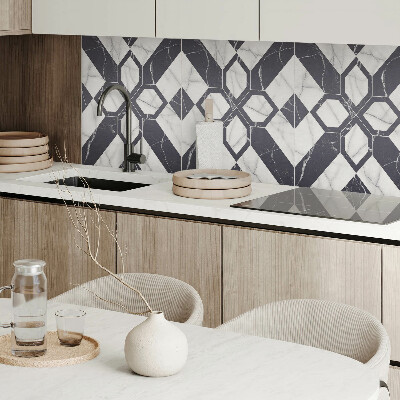 Zelfklevend wandpaneel Marmerpatroon in geometrische vormen