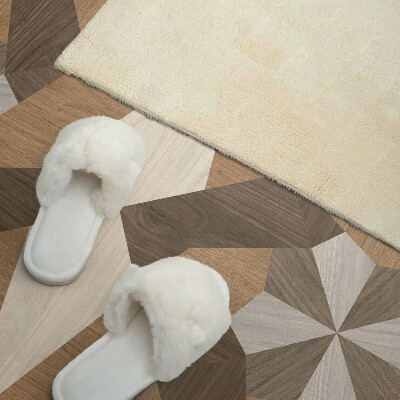 Vinyl wandpaneel Veelhoekige mozaïek van hout