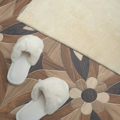 Wandpaneel pvc Bloemenpatroon geïnspireerd op hout