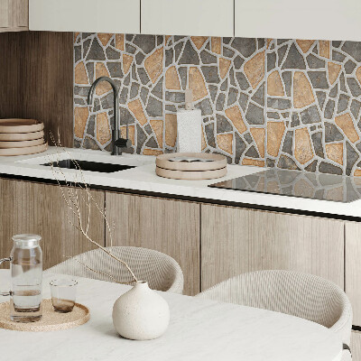 Vinyl wandpaneel Mozaïek van steenvormen