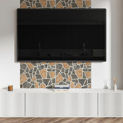 Vinyl wandpaneel Mozaïek van steenvormen