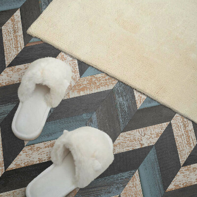 Wandpaneel pvc Zigzagmotief met een houten accent