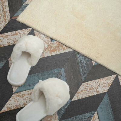 Wandpaneel pvc Zigzagmotief met een houten accent