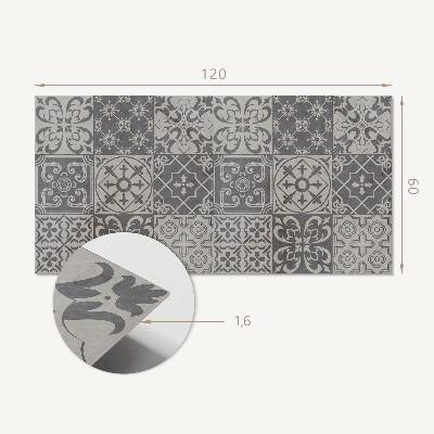 Vinyl wandpaneel 3x3 betegelde composities