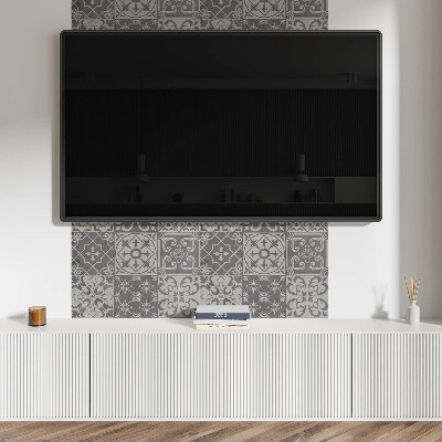 Vinyl wandpaneel 3x3 betegelde composities