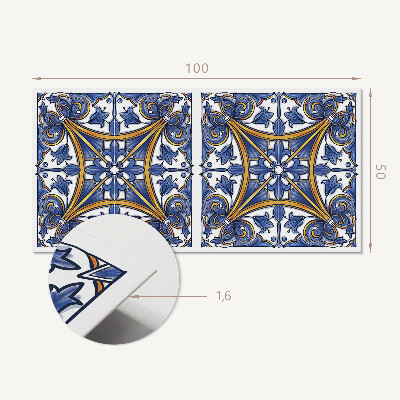 Vinyl wandpaneel Plantenornamenten in een harmonieuze stijl