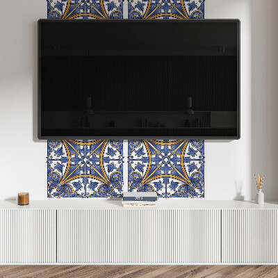 Vinyl wandpaneel Plantenornamenten in een harmonieuze stijl