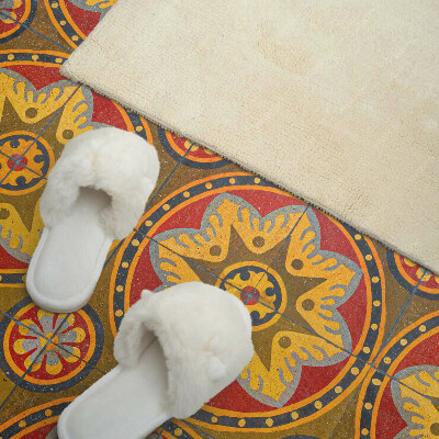 Vinyl wandpaneel Een bloemenpatroon vol details