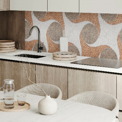 Zelfklevend wandpaneel Motief van cirkels en golven