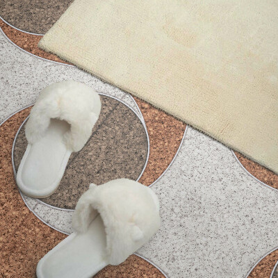 Zelfklevend wandpaneel Motief van cirkels en golven