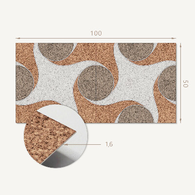 Zelfklevend wandpaneel Motief van cirkels en golven