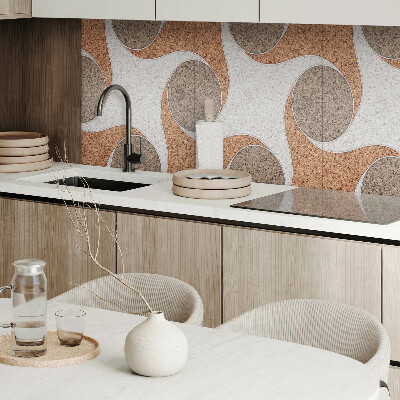 Zelfklevend wandpaneel Motief van cirkels en golven