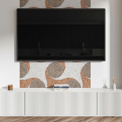 Zelfklevend wandpaneel Motief van cirkels en golven