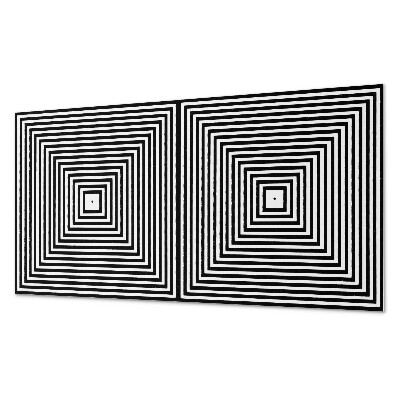 Vinyl wandpaneel Een patroon van concentrische lijnen in vierkanten