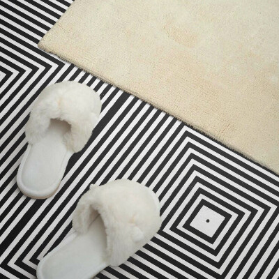 Vinyl wandpaneel Een patroon van concentrische lijnen in vierkanten