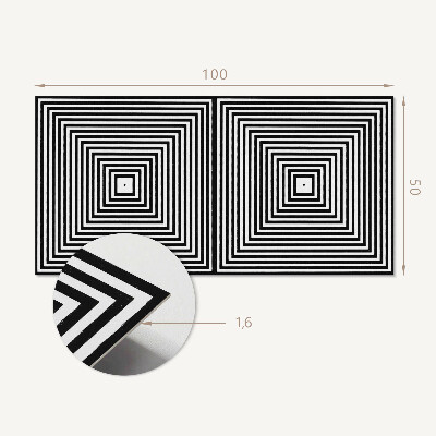 Vinyl wandpaneel Een patroon van concentrische lijnen in vierkanten