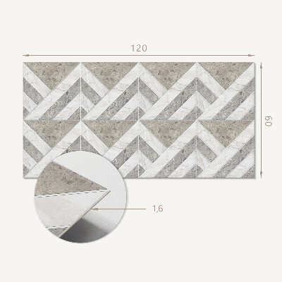 Zelfklevend wandpaneel Geometrisch patroon in tegels