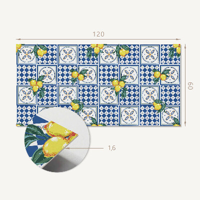 Zelfklevend wandpaneel Citroenpatroon op tegels