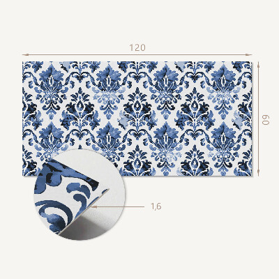 Vinyl wandpaneel Bloemmotief in barokstijl