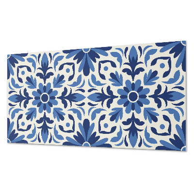 Wandpaneel pvc Bloemenmotief met groene bladeren