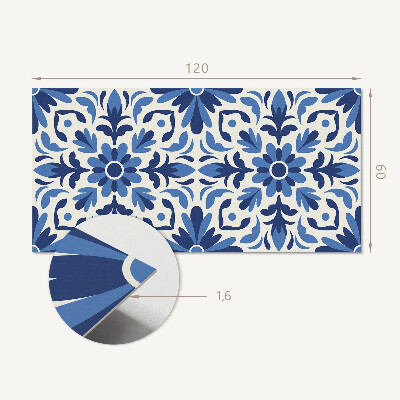 Wandpaneel pvc Bloemenmotief met groene bladeren