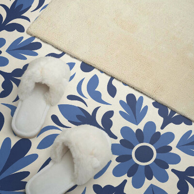 Wandpaneel pvc Bloemenmotief met groene bladeren