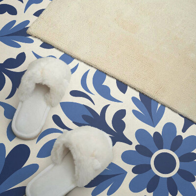 Wandpaneel pvc Bloemenmotief met groene bladeren