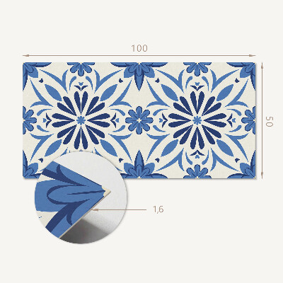 Vinyl wandpaneel Bloemenmotief