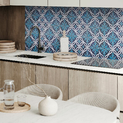 Wandpaneel pvc Vormenpatroon met een bloemmotief