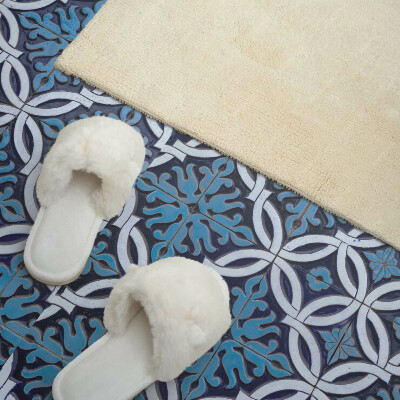 Wandpaneel pvc Vormenpatroon met een bloemmotief