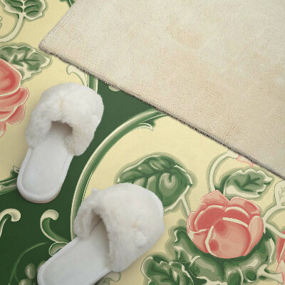 Zelfklevend wandpaneel Bloemenmotief met groene bladeren