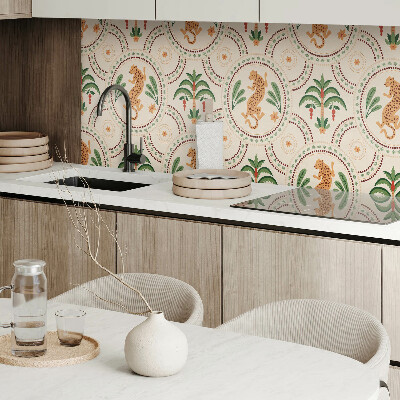 Vinyl wandpaneel Tropisch luipaardmotief