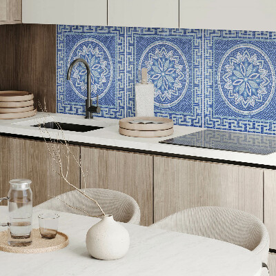 Zelfklevend wandpaneel Bloemenmozaïekpatroon