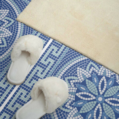 Zelfklevend wandpaneel Bloemenmozaïekpatroon