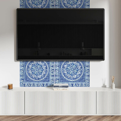 Zelfklevend wandpaneel Bloemenmozaïekpatroon