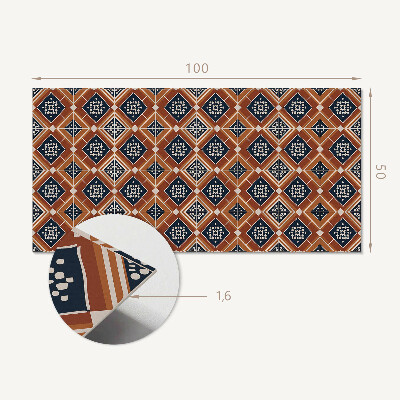 Zelfklevend wandpaneel Geometrie in tinten bruin en wit