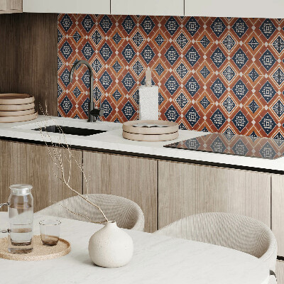 Zelfklevend wandpaneel Geometrie in tinten bruin en wit