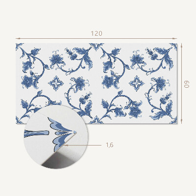 Zelfklevend wandpaneel Bloemenmotief