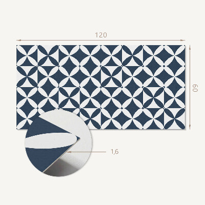 Wandpaneel pvc Bloemenmotief in geometrische vormen