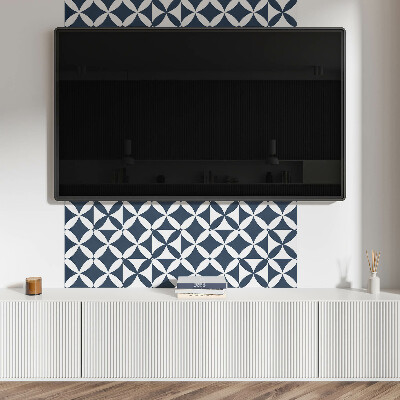 Wandpaneel pvc Bloemenmotief in geometrische vormen