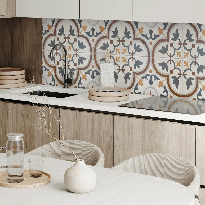 Vinyl wandpaneel Geruit bloemenmotief