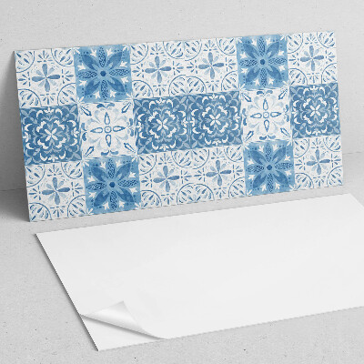 Wandpaneel pvc Bloementegels in een harmonieuze opstelling