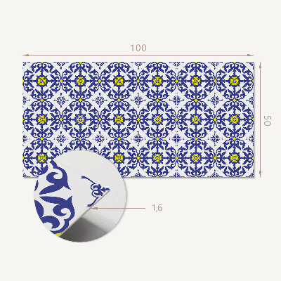 Vinyl wandpaneel Bloemmotief met delicate accenten