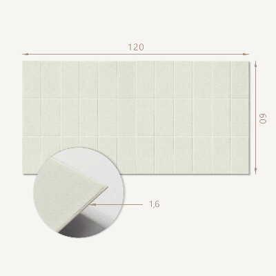 Vinyl wandpaneel Geometrie van rechthoekige tegels in een raster