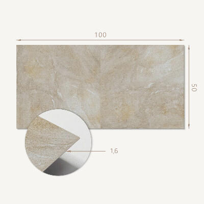 Zelfklevend wandpaneel Marmeren accenten in natuurlijke tinten