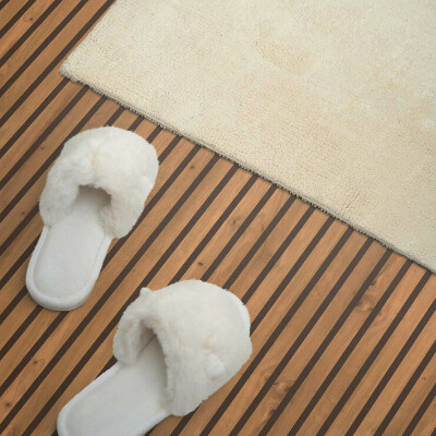 Zelfklevend wandpaneel Natuurlijke verticale planken in een houttint