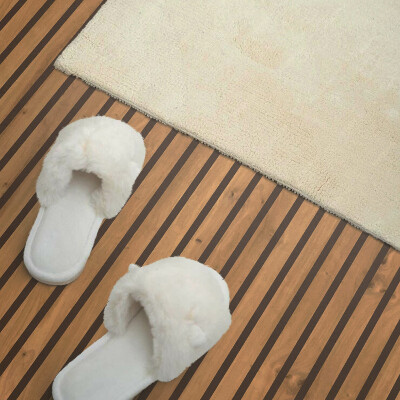 Zelfklevend wandpaneel Natuurlijke verticale planken in een houttint